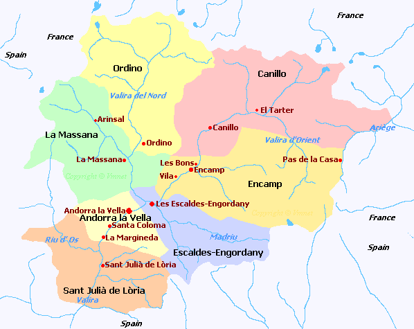 Map of Andorra