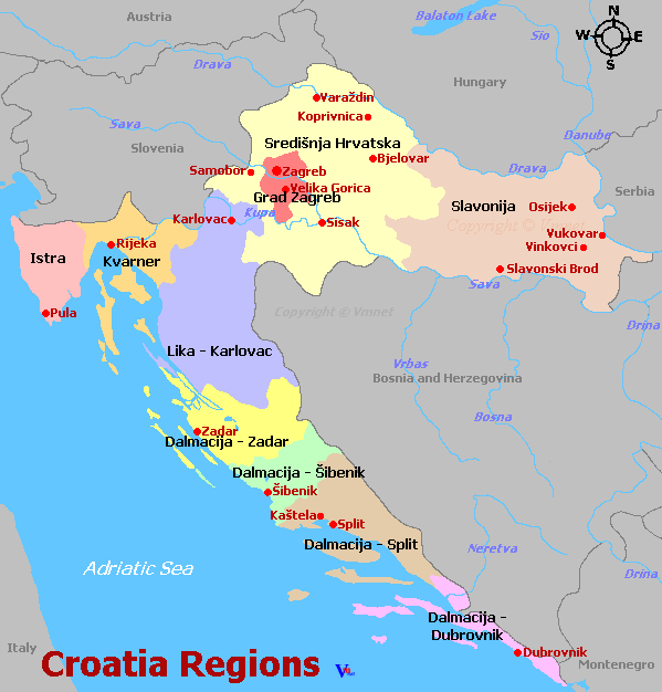 Map of Croatia