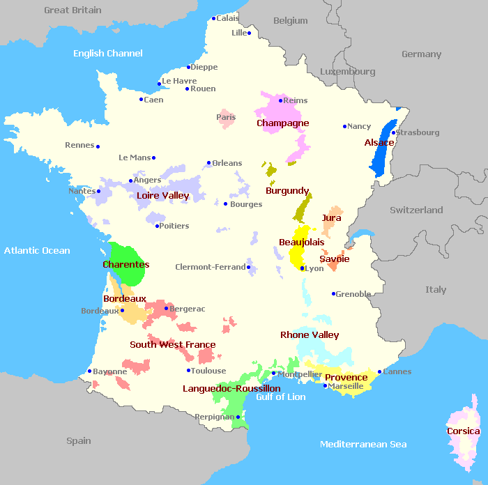France AOC Map France AOC Map