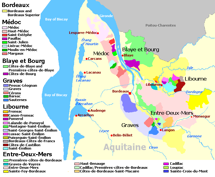 Bordeaux Wine Regions