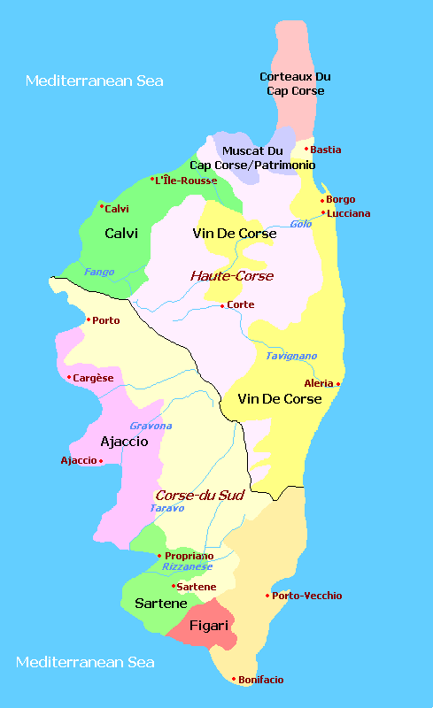 Corsica Wine Regions