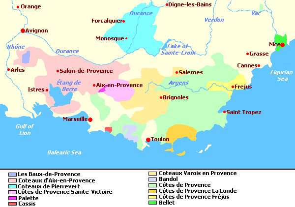 Provence Wine Regions