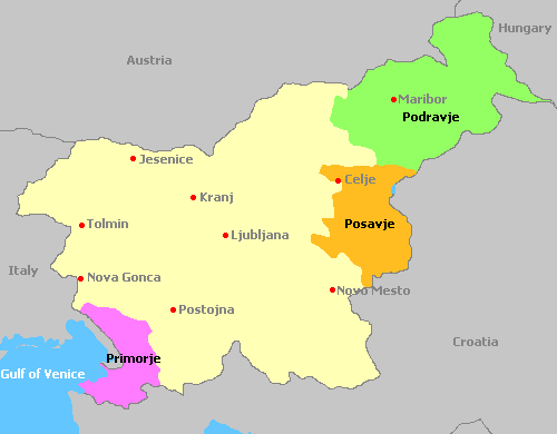 Map of Slovenia