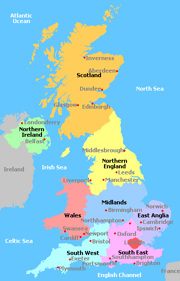 Map of the United Kingdom