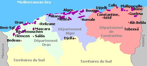 Algeria pre-1954 Wine Growing Regions