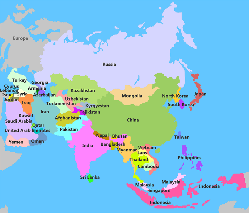 Map of Asia