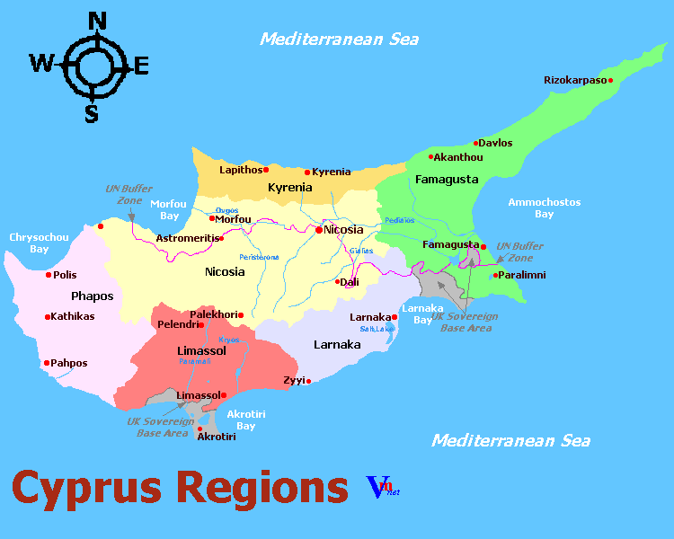 Map of Cyprus