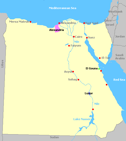 Map of Egypt's Wine Region