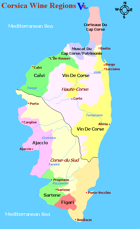 Corsica Wine Regions