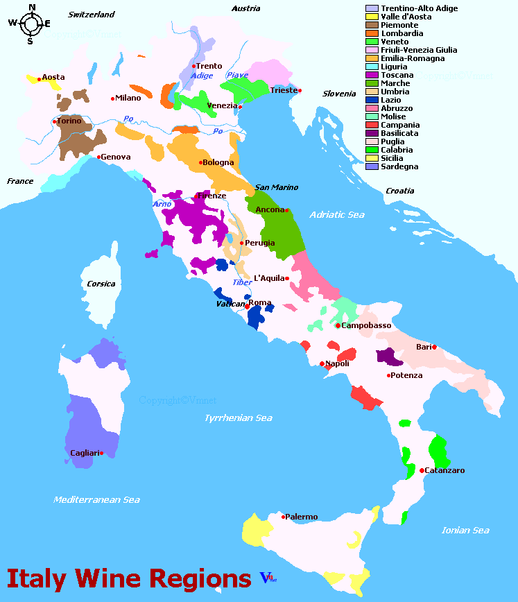 Italy Regions Map