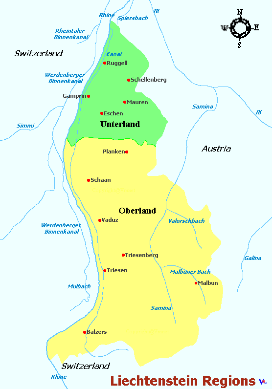 Map of Liechtenstein