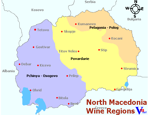 Map of Macedonia Macedonia Regions Map
