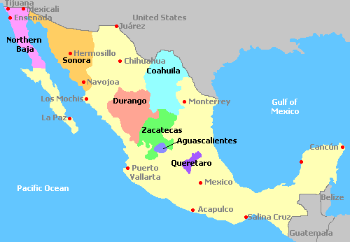Map of Mexico