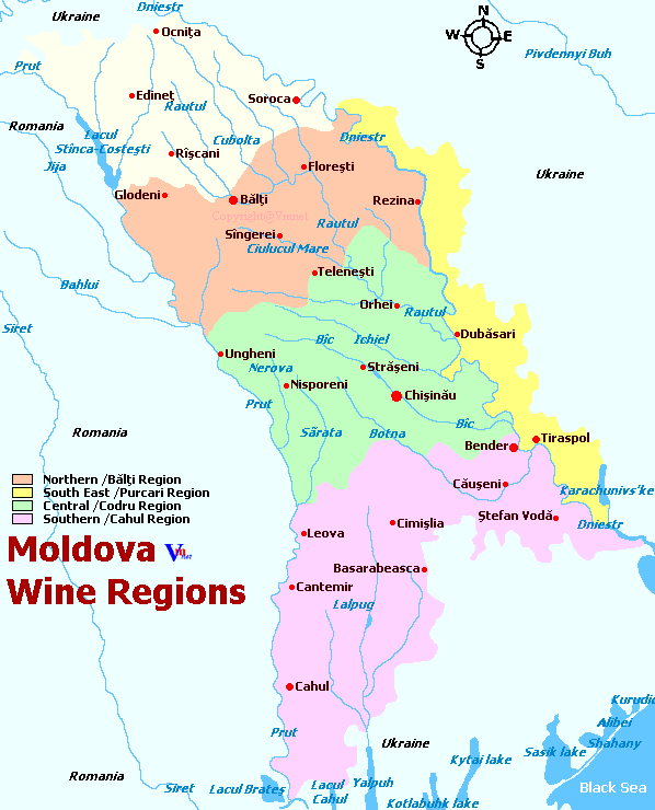 Moldova Regions Map