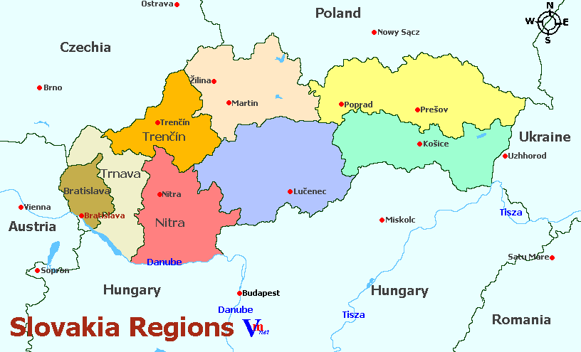 Map of Slovakia