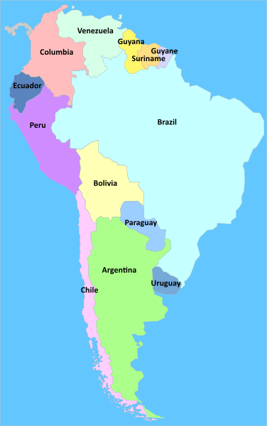 Map of South America