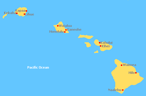 Map of Hawaii