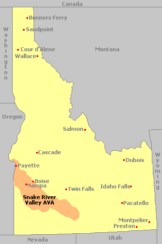 Map of Idaho