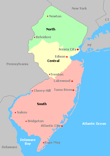 Map of New Jersey